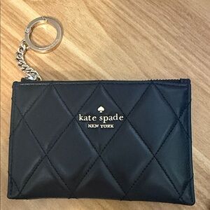 Kate Spade Quilted Black Keychain Pouch